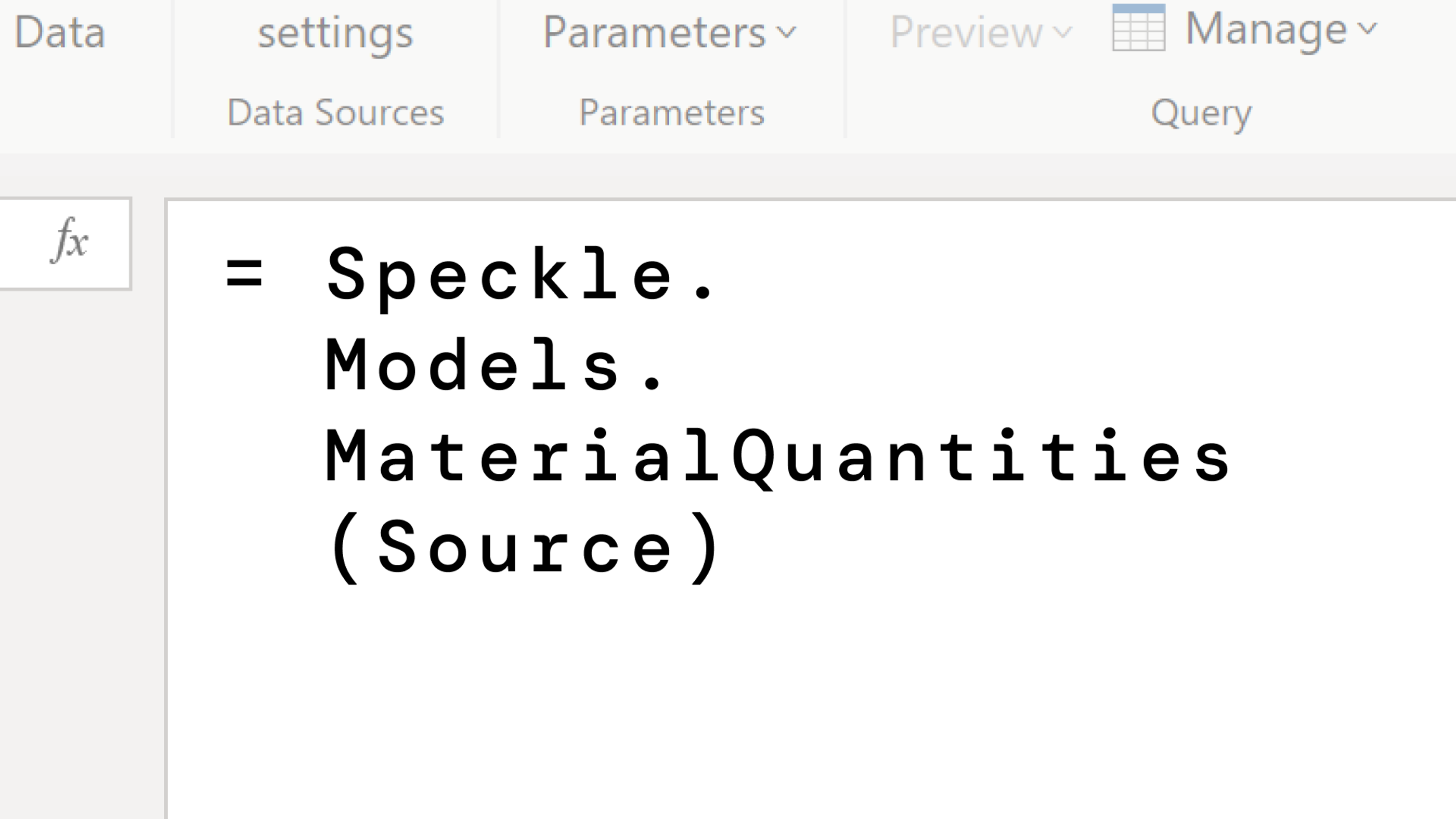 Speckle.Models.MaterialQuantities(Source)