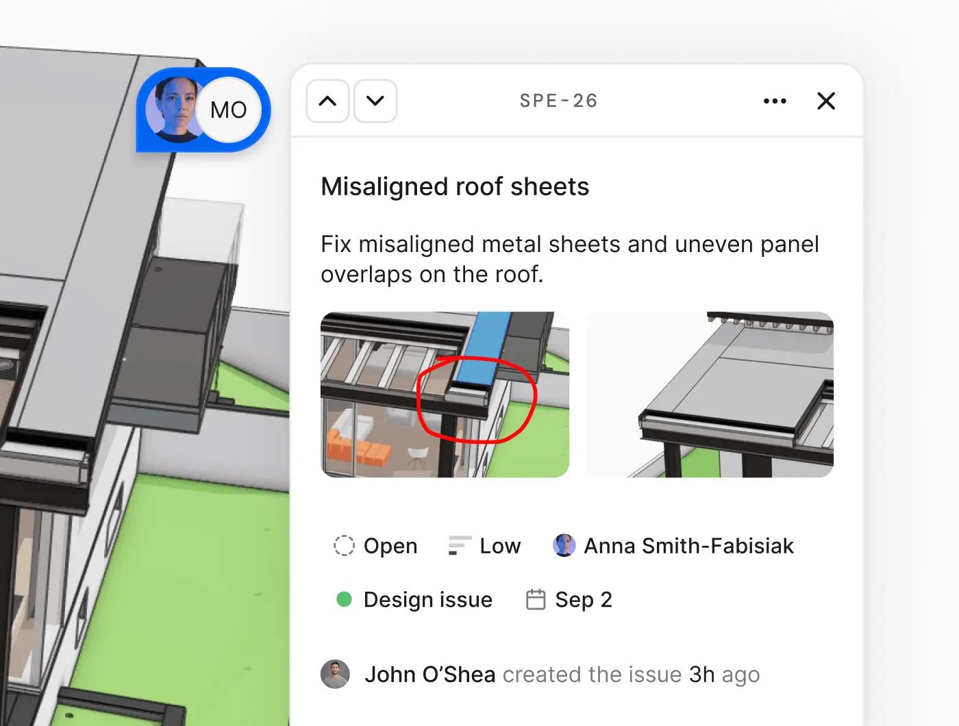 Track problems and manage feedback directly on your 3D models