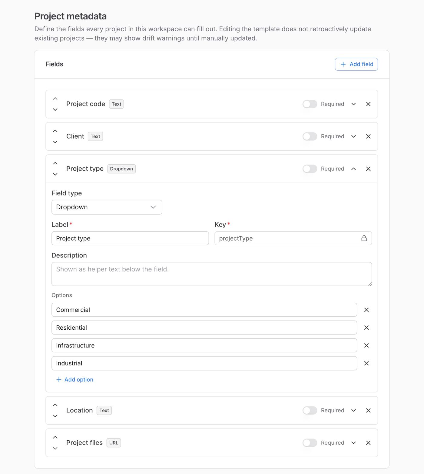 Project metadata