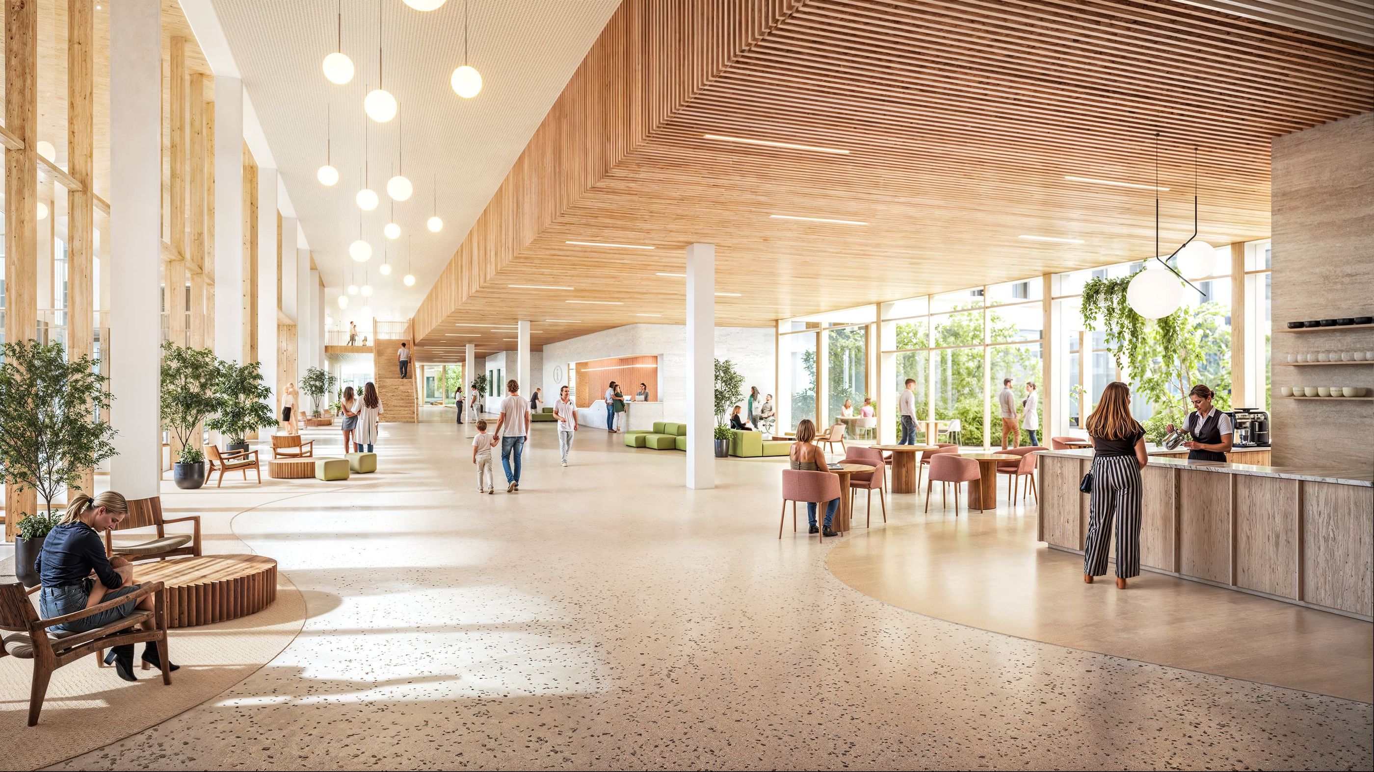 Hanover Medical School, Main foyer, © HENN / C.F. Møller Architects