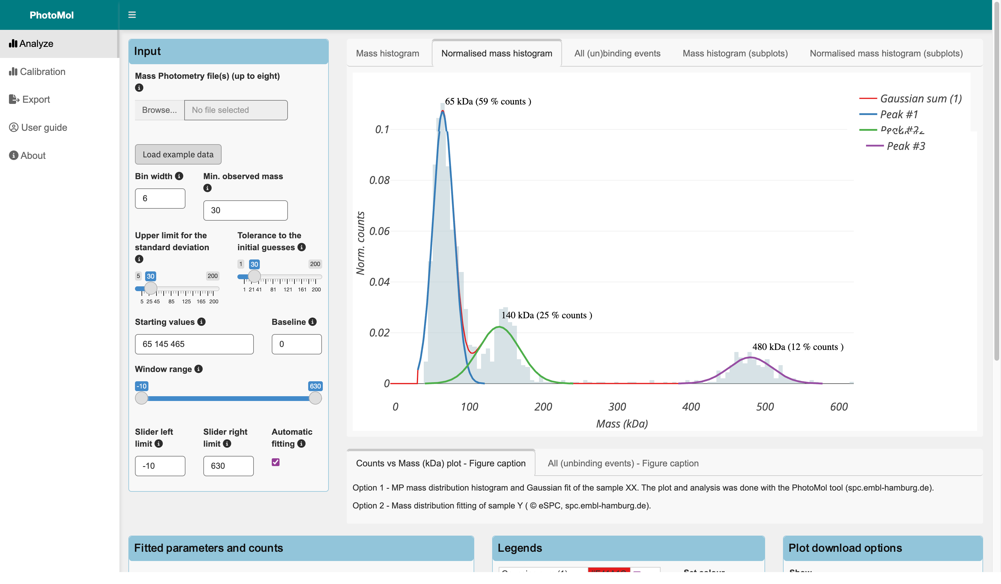 Screenshot of the user experience of Photo Mol