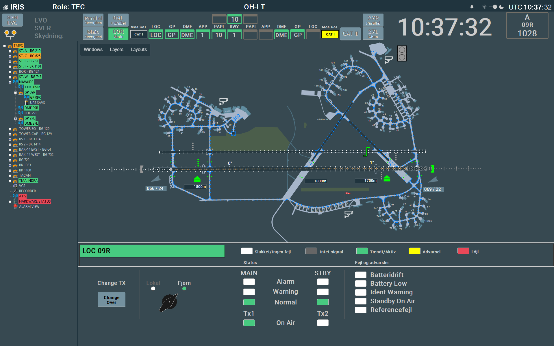 User interface for air traffic control software