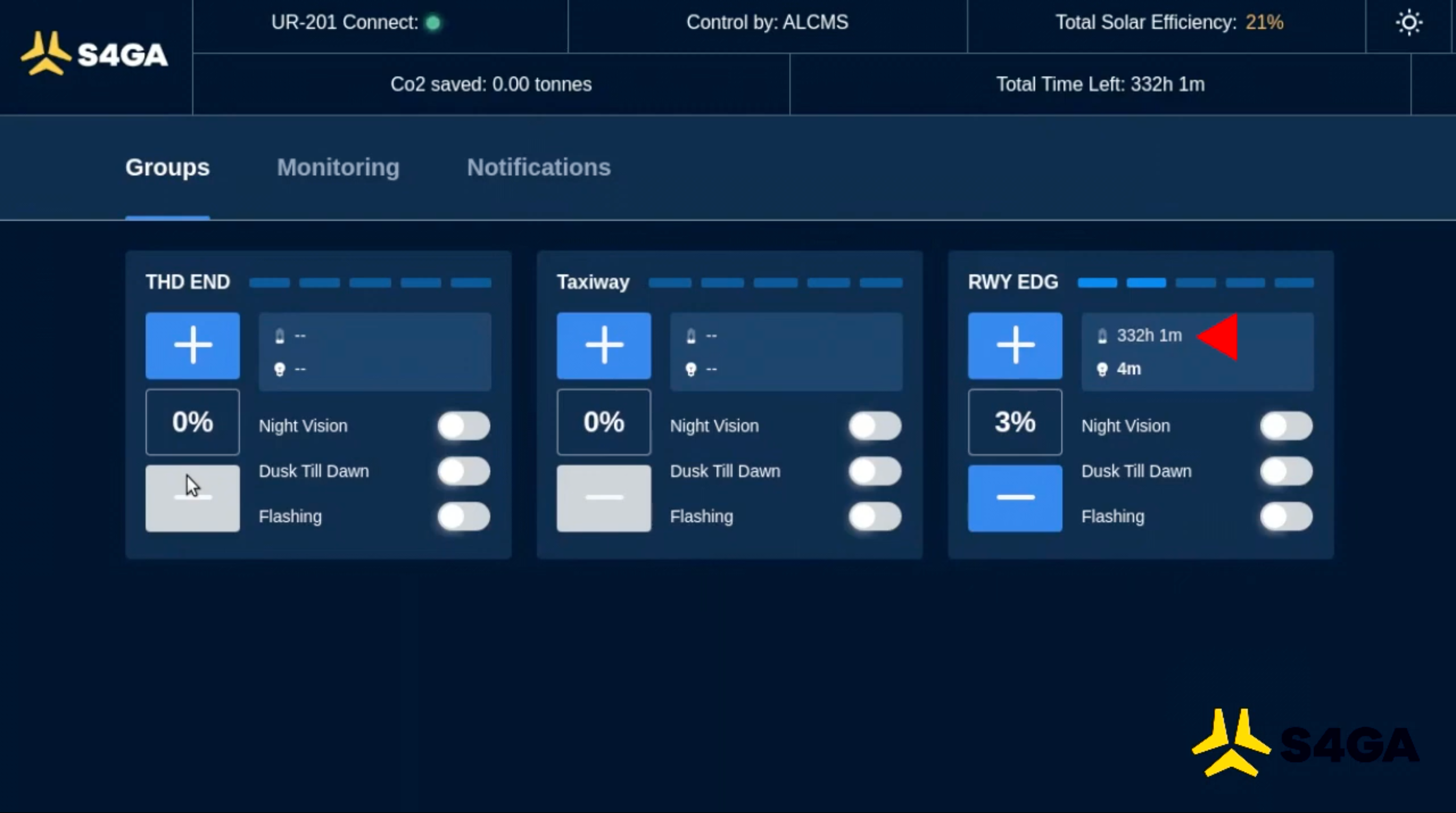 UX UI airfield lighting system