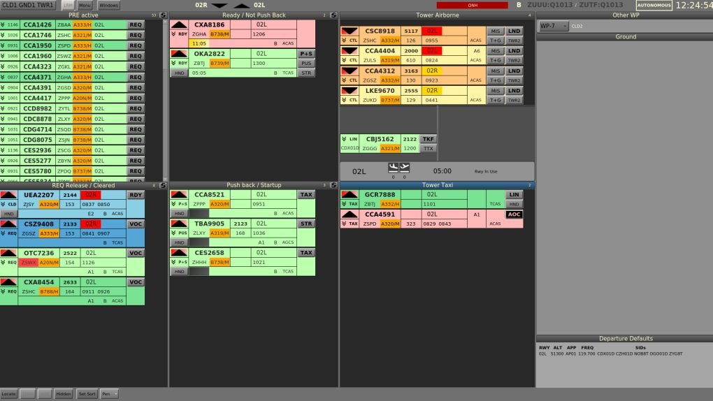 User Interface Aerodrome software
