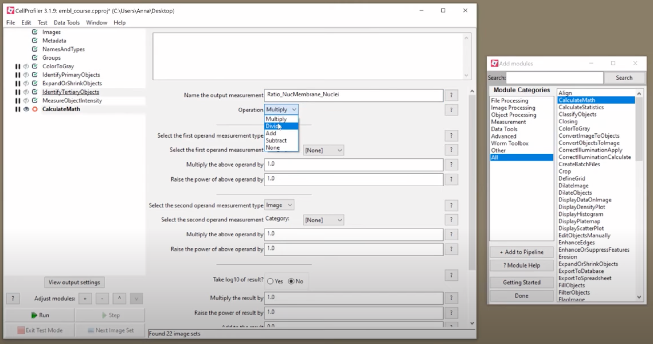 Cell Profiler mass photometry UX