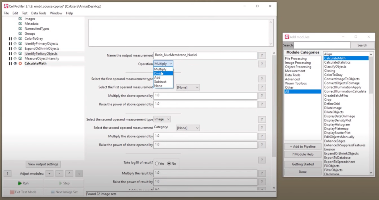 Cell Profiler mass photometry UX