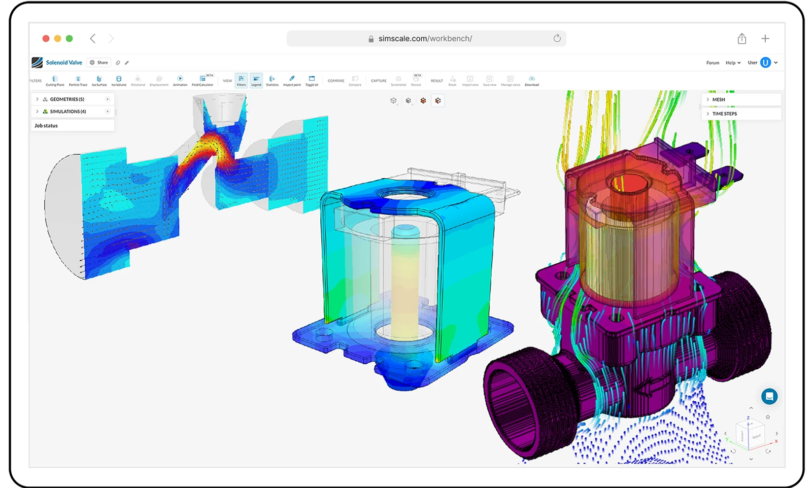 SimScale user interface