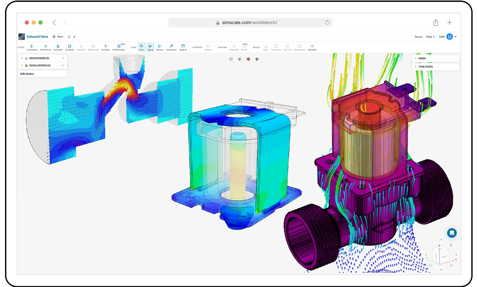 SimScale user interface