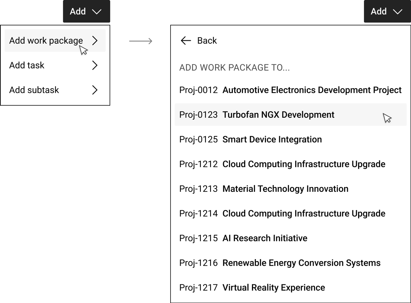 UX wireframe