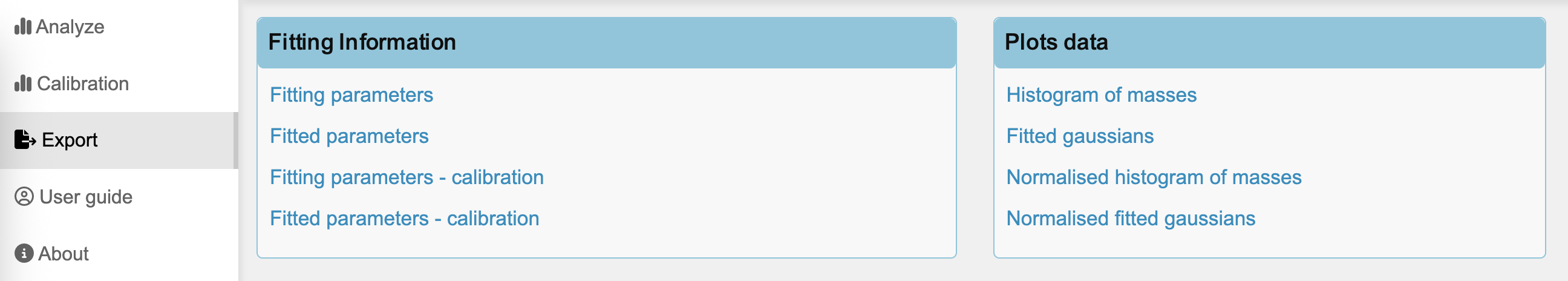 Photo Mol interface export
