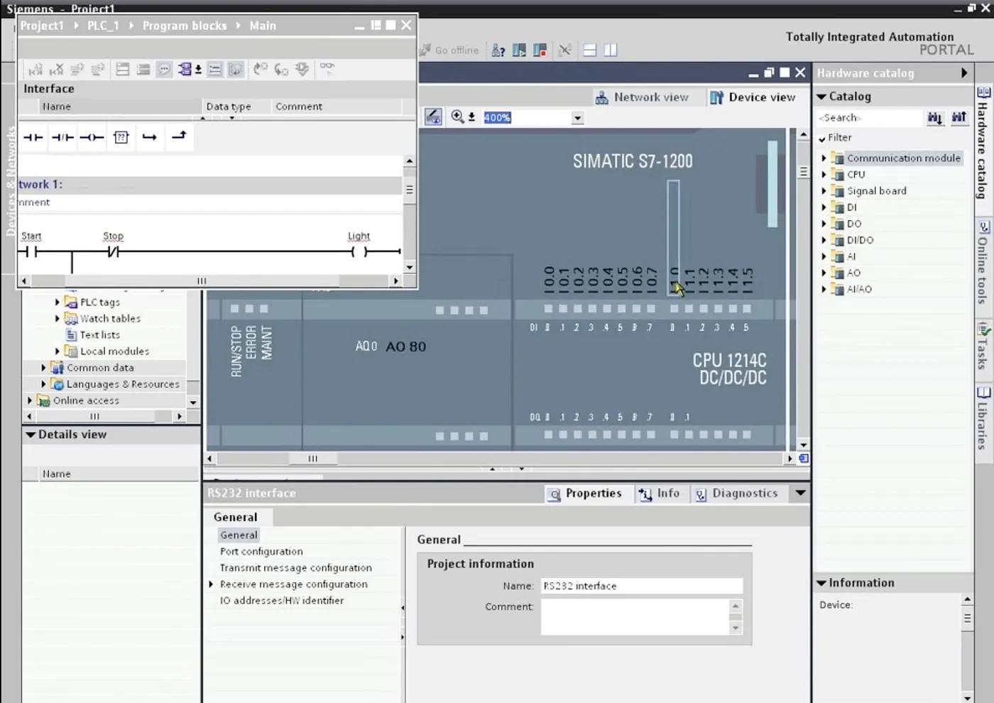 Automotive line user interface