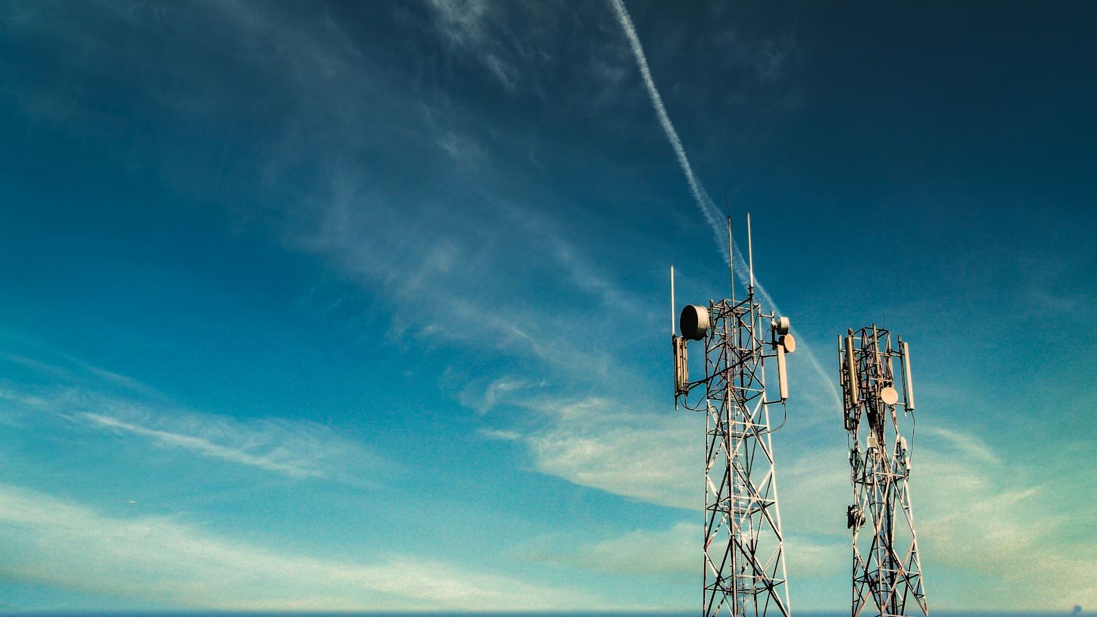 Radio tower at dusk
