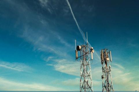 Radio tower at dusk