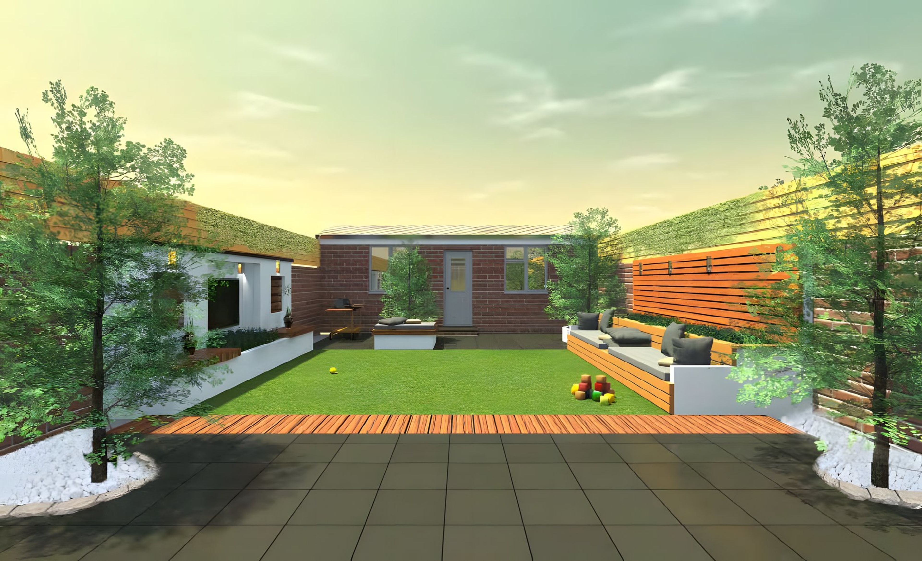 Back Yard Land Escape Design — Northolt