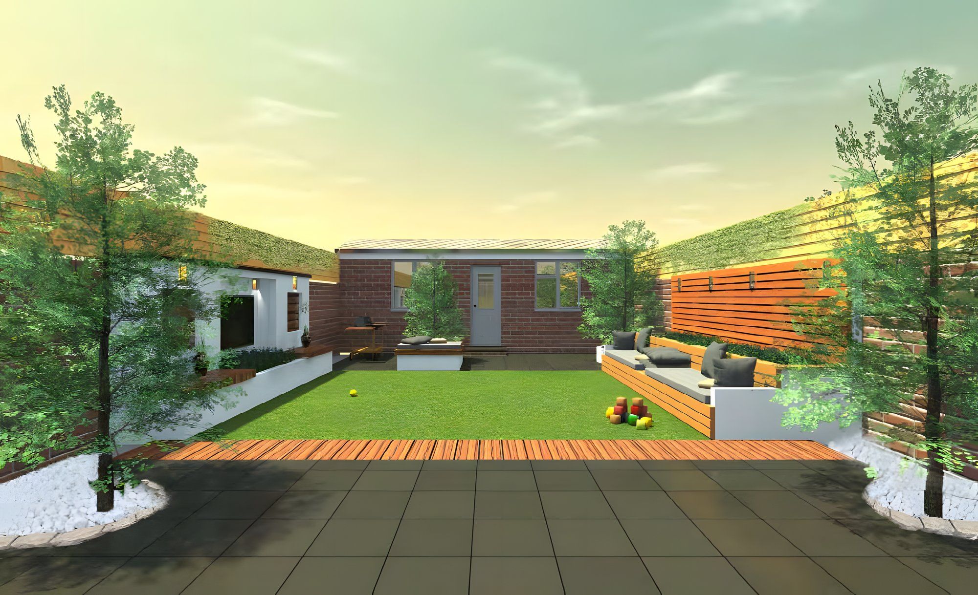 Back Yard Land Escape Design — Northolt