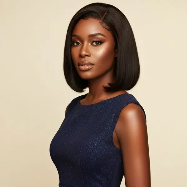 Sleek Bob Cut Closure Wig
