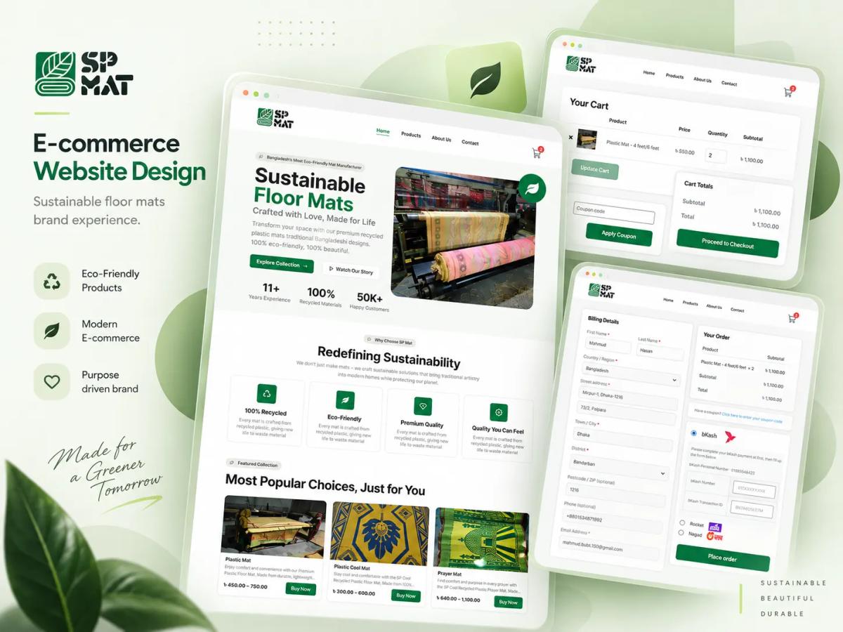 SP Mat - Plastic Mat Manufacturing & E-Commerce Website project preview