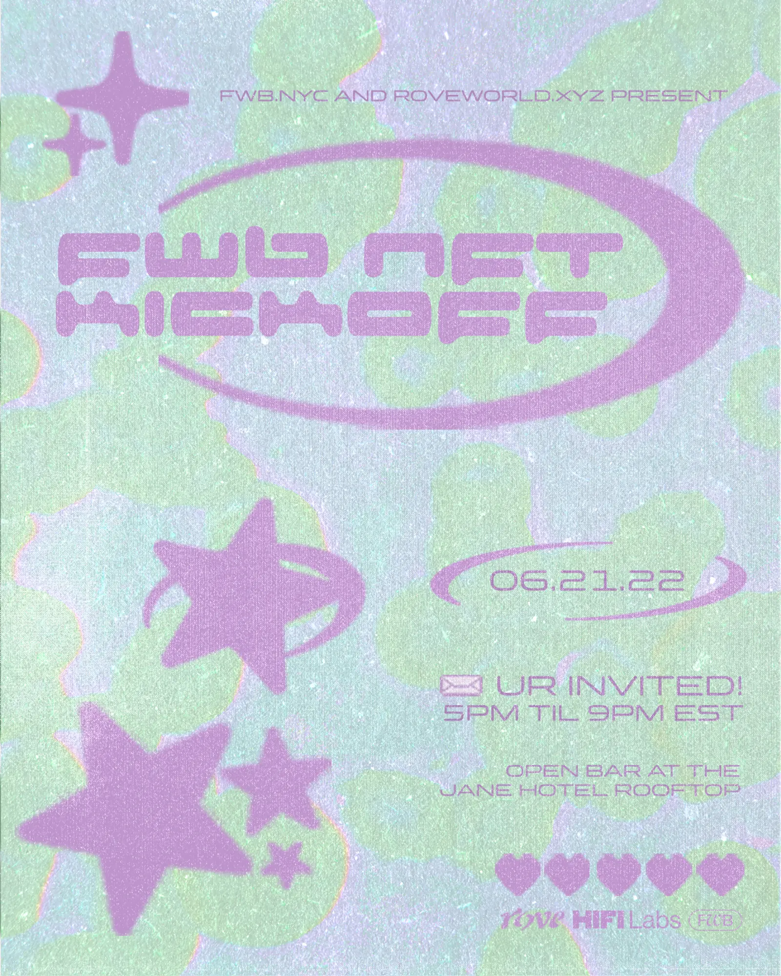 FWB NYC NFT Kickoff Cocktails @ the Jane Rooftop event image