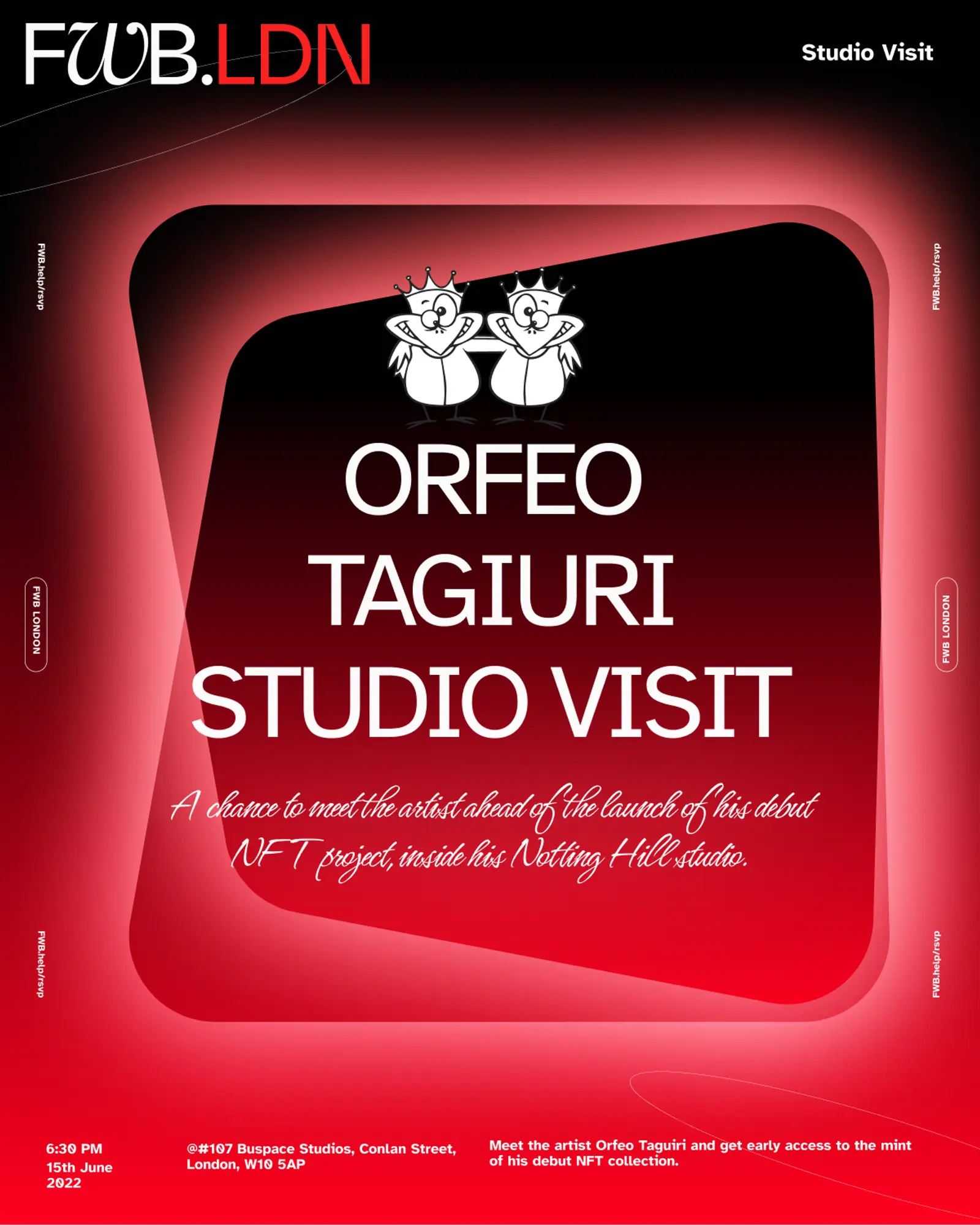 FWB LDN - Artist Studio Visit - Orfeo Tagiuri presented by Daata.Art event image