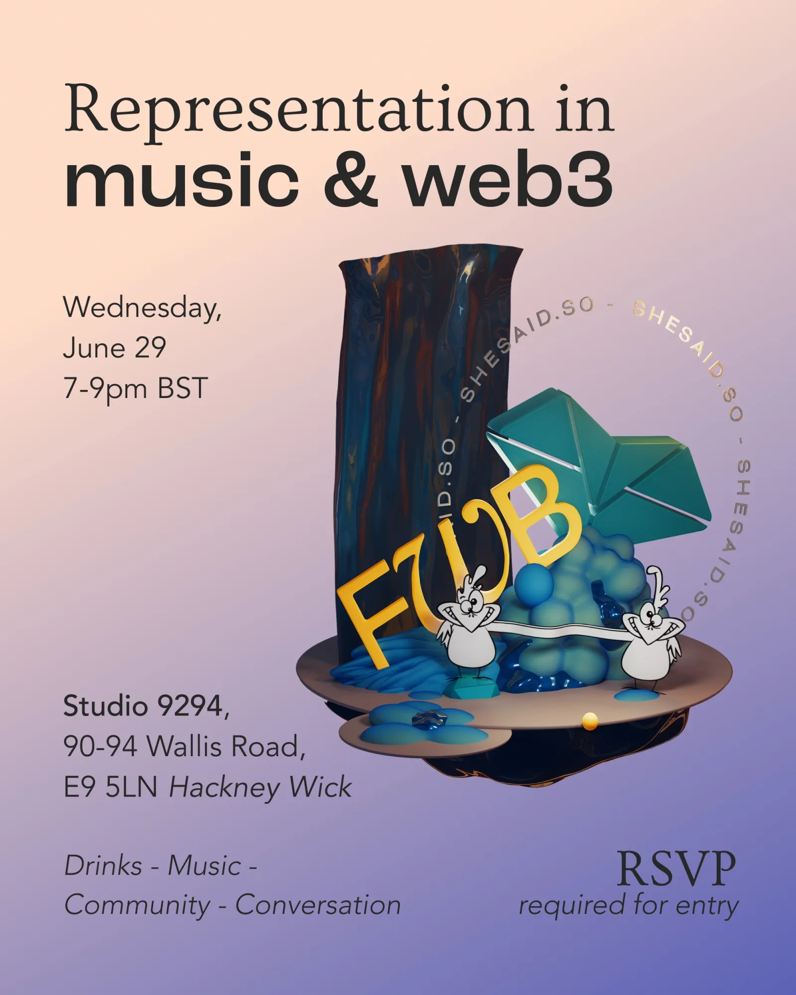 FWB LDN x Shesaid.So - Inclusivity Panel & Social event image
