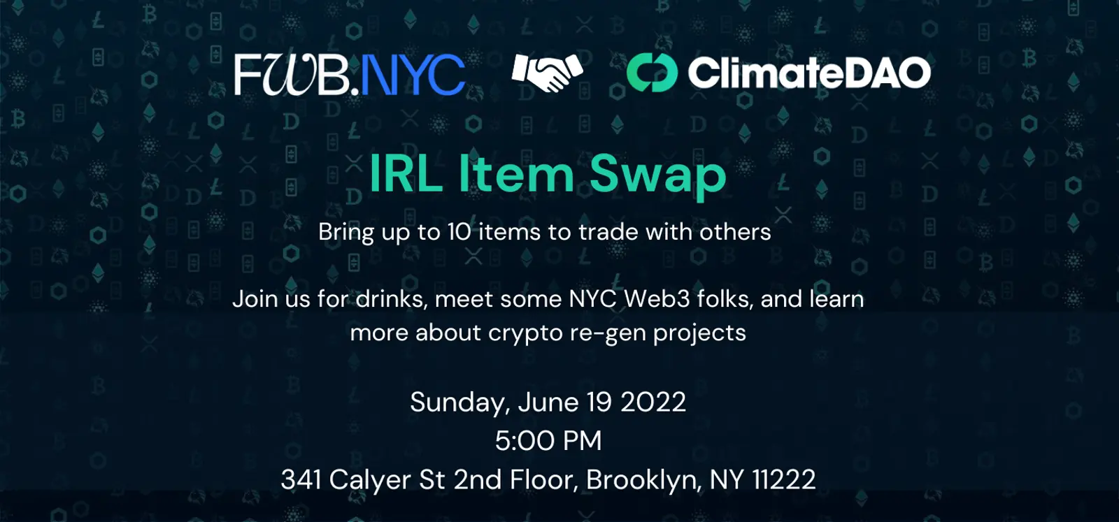 FWB NYC X ClimateDAO Swap Meet event image