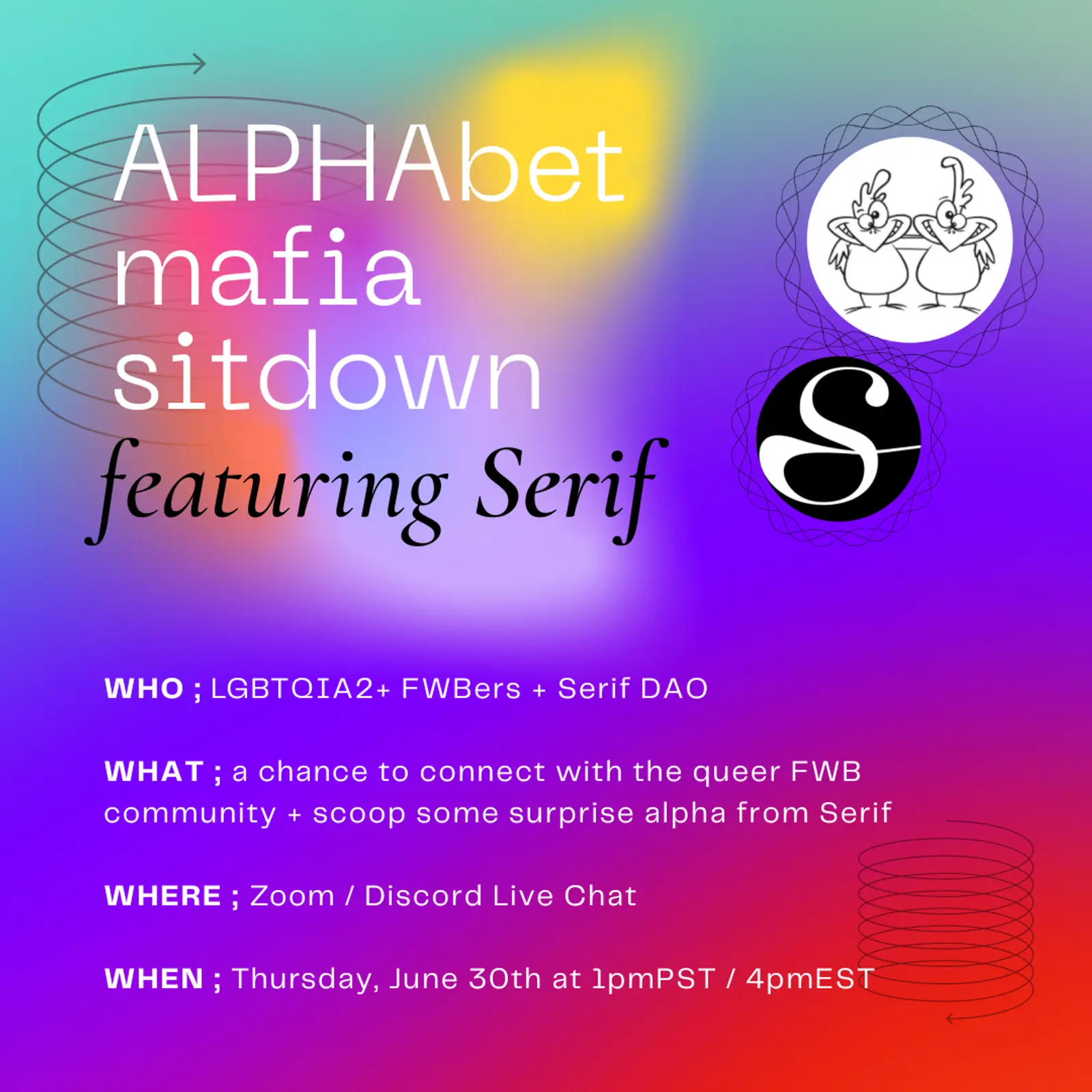 Alphabet Mafia Sitdown 🌈 event image