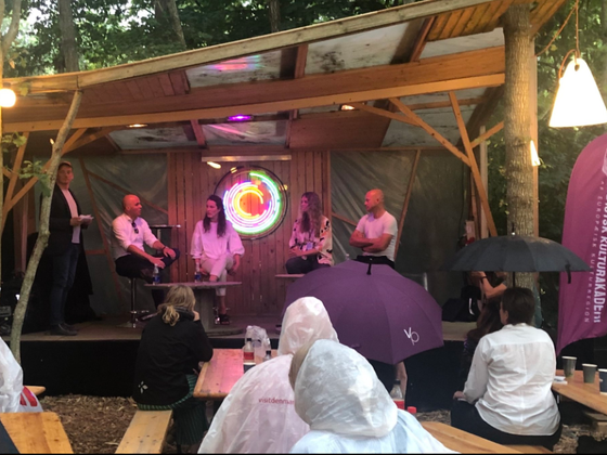 photo from llive recording the podcast