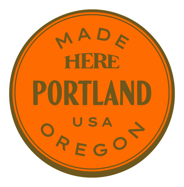 Made HERE, Portland, USA — Premium Gold & Bright Orange