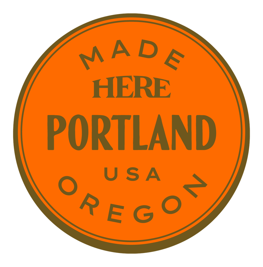 Made HERE, Portland, USA — Premium Gold & Bright Orange