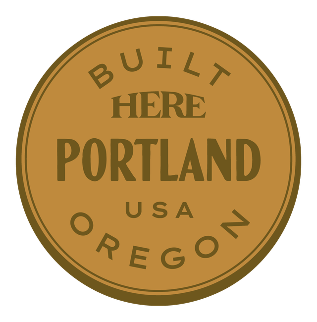 Built HERE, Portland, USA — Premium Gold & Bright Gold