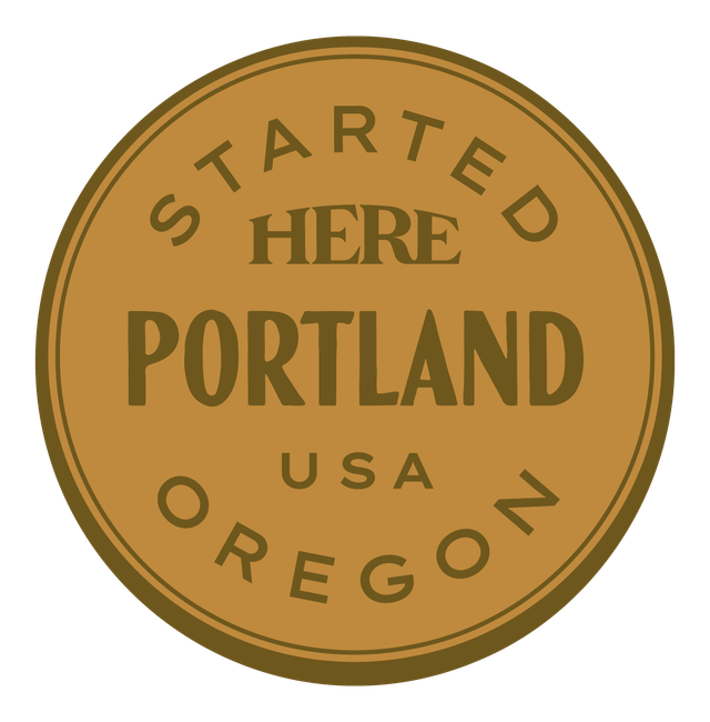 Started HERE, Portland, USA — Premium Gold & Bright Gold