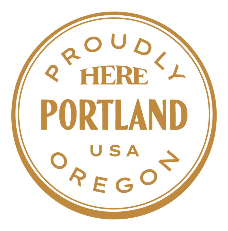 Proudly HERE, Portland, USA — Bright Gold