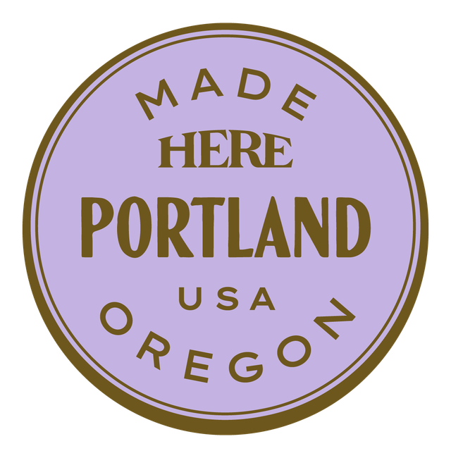Made HERE, Portland, USA — Premium Gold & Bright Purple