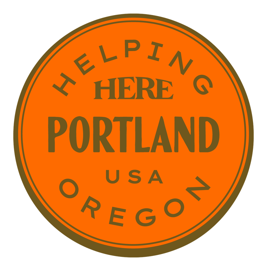 Helping HERE, Portland USA — Premium Gold & Bright Orange
