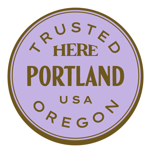 Trusted HERE, Portland, USA — Premium Gold & Bright Purple
