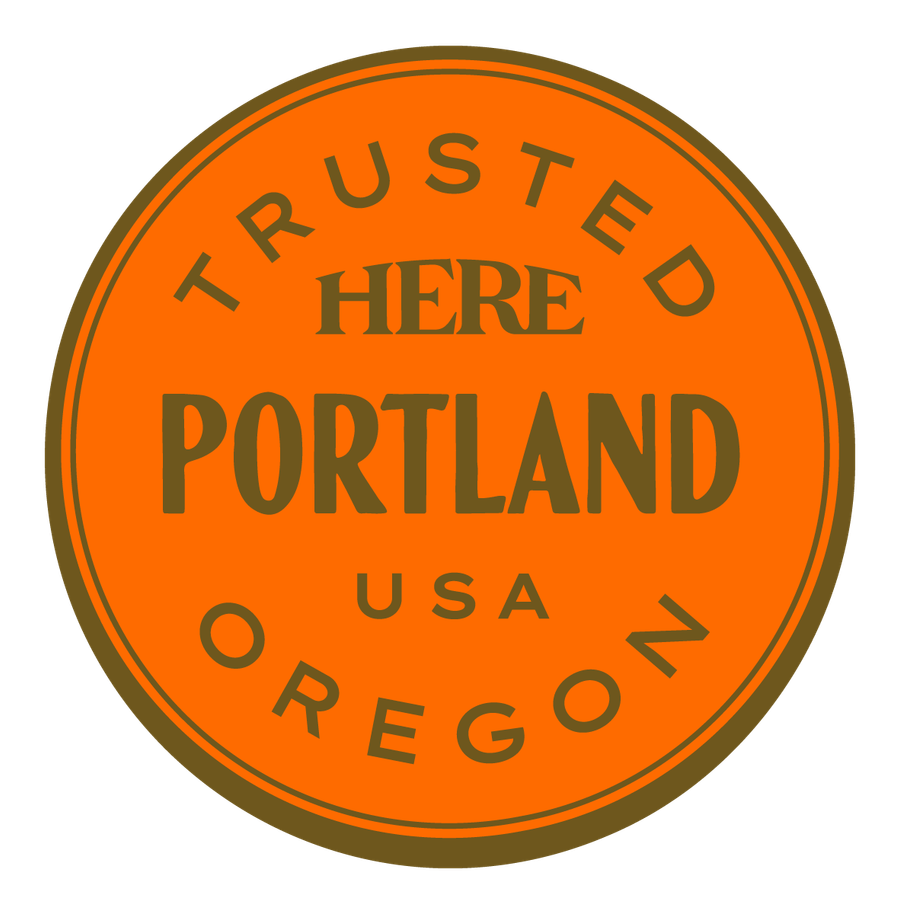 Trusted HERE, Portland, USA — Premium Gold & Bright Orange