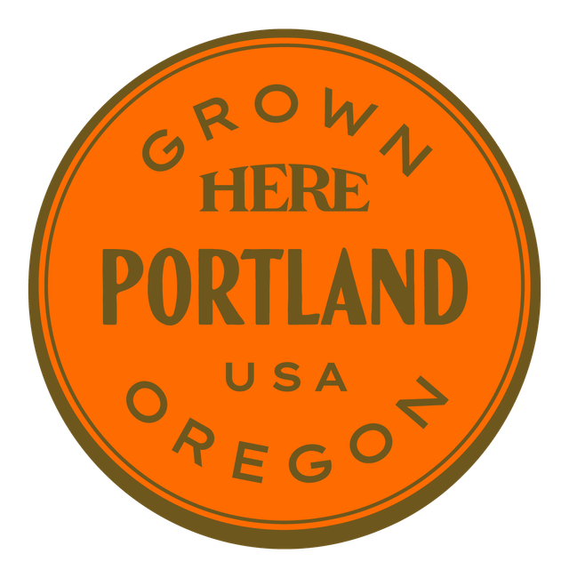 Grown HERE, Portland, USA — Premium Gold & Bright Orange
