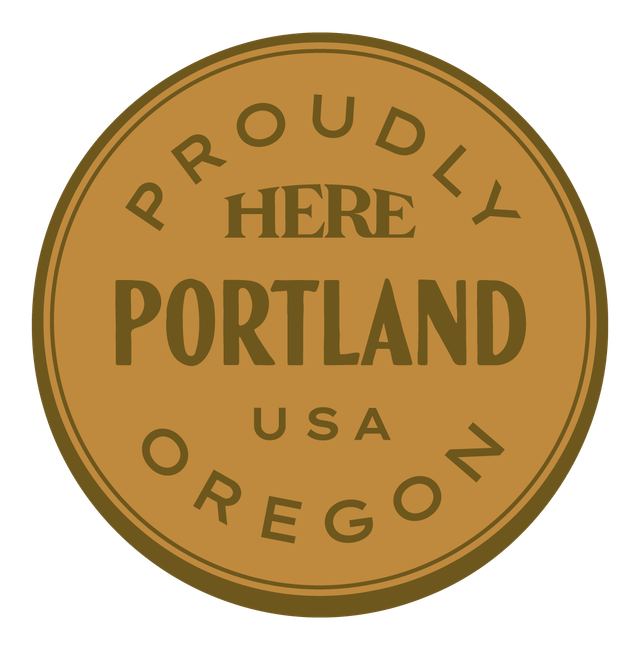 Proudly HERE, Portland, USA — Premium Gold & Bright Gold