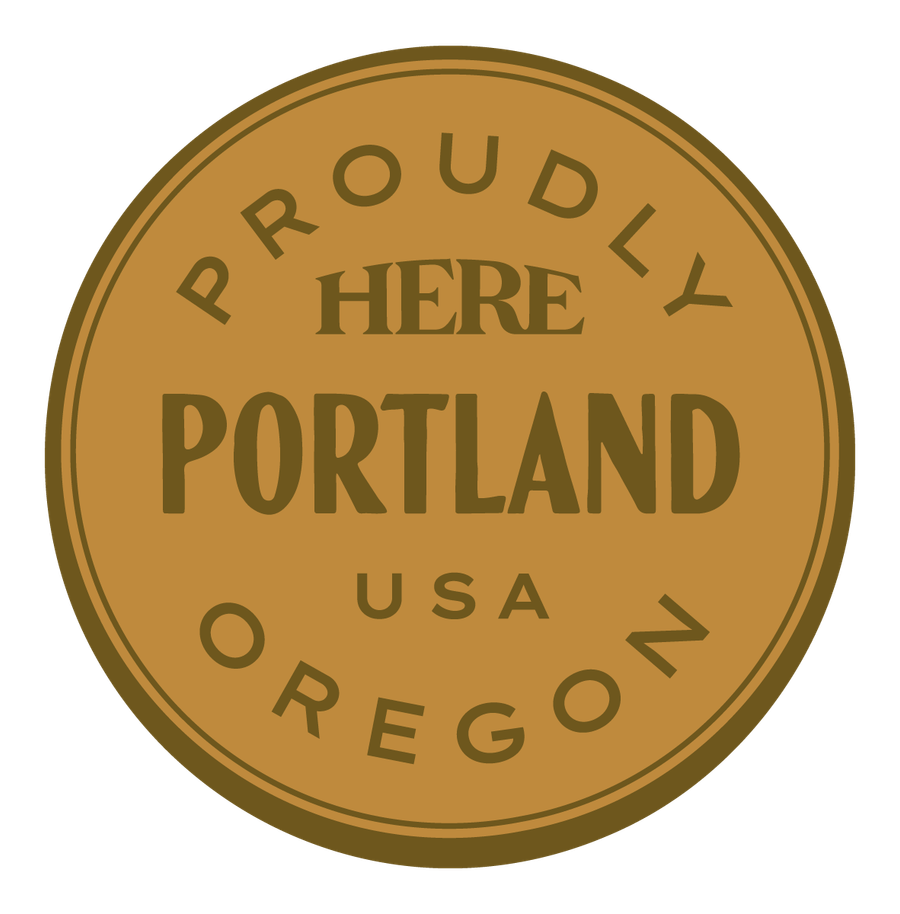 Proudly HERE, Portland, USA — Premium Gold & Bright Gold