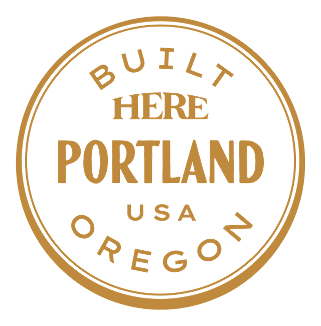 Built HERE, Portland, USA — Bright Gold