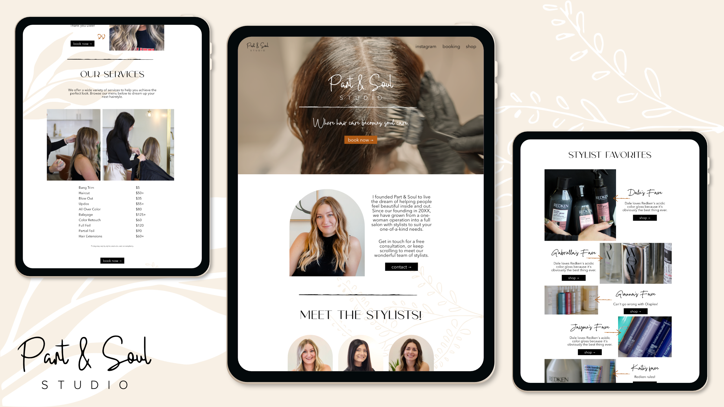 Part & Soul Studio Website