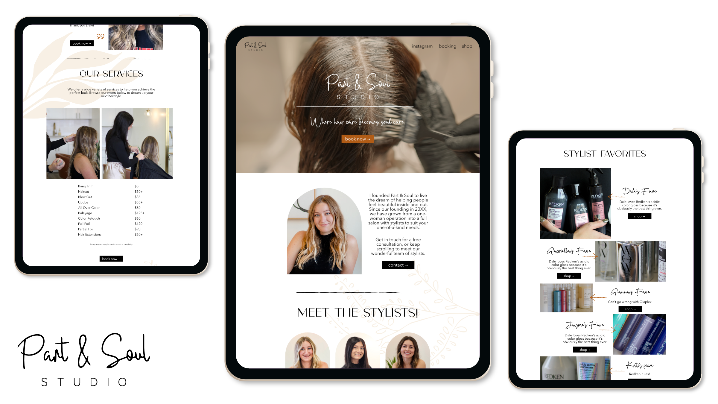 Part & Soul Studio Website