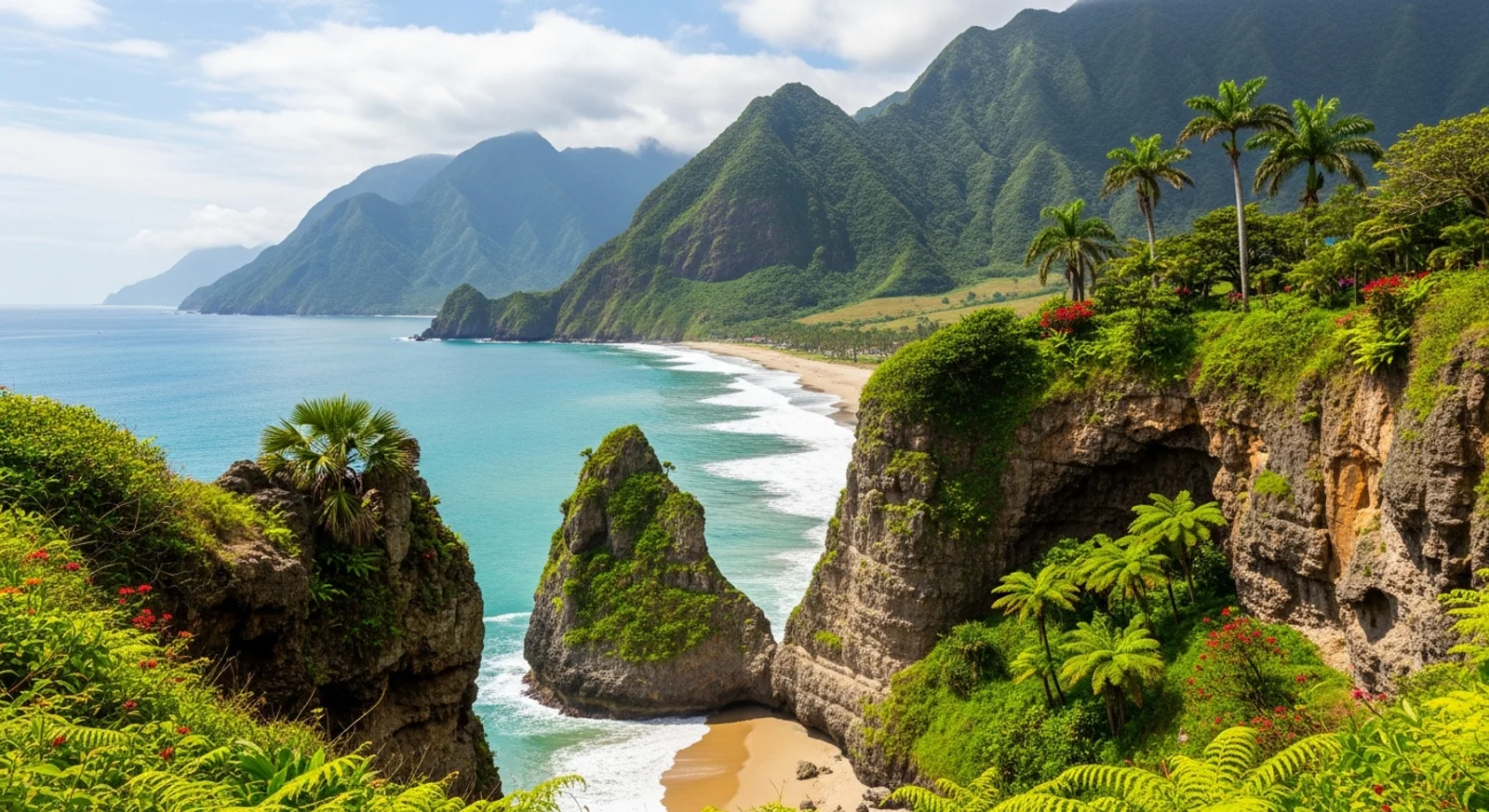 Nearshore Latin America coastline