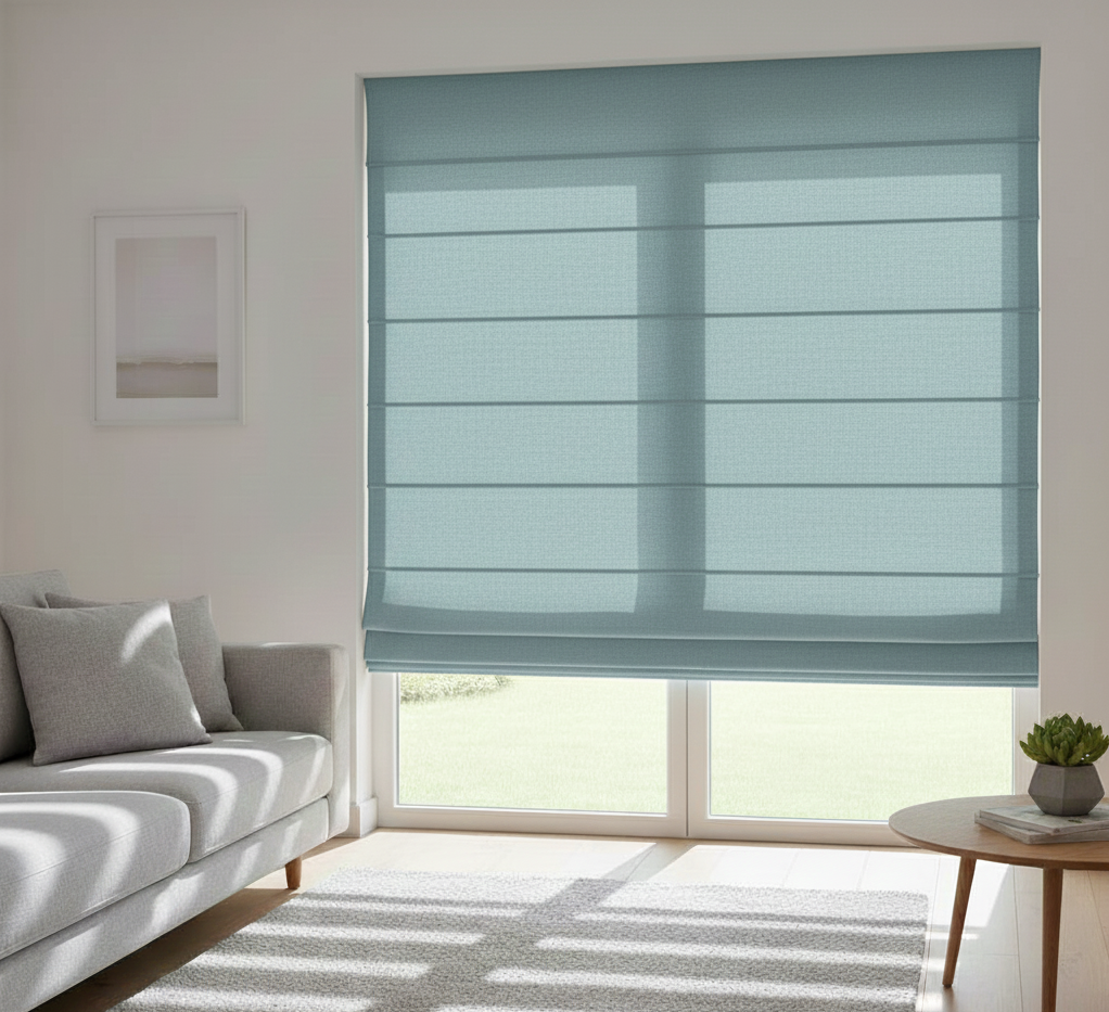 Ocean Mist Blue Roller Blind