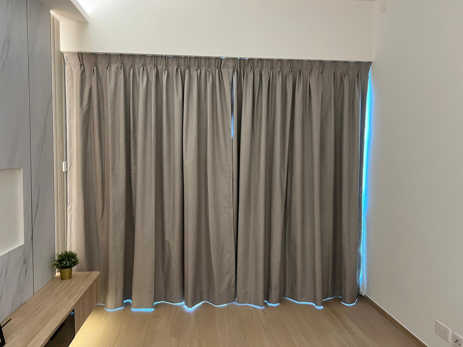 Modern Grey Blackout Curtains – Wide Window