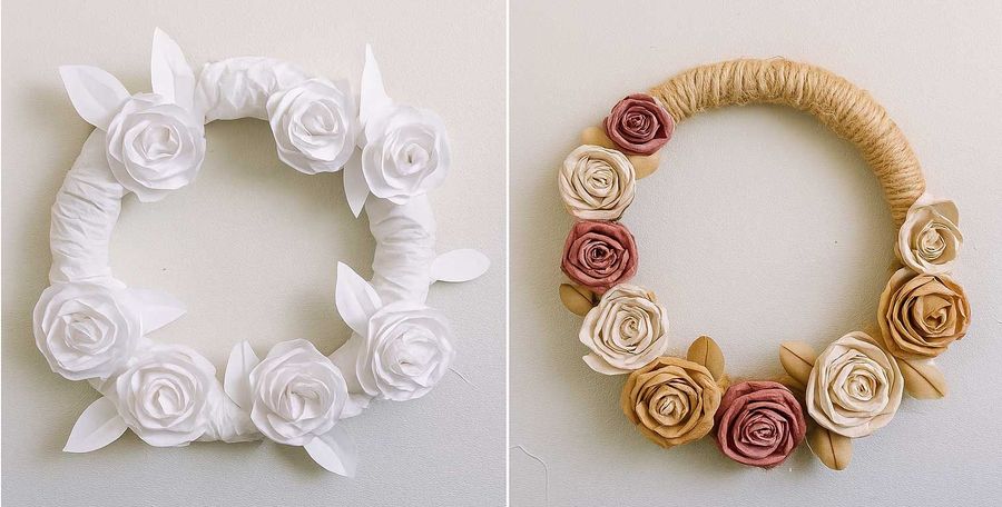 DIY Spring Wreaths from Recyclable Materials