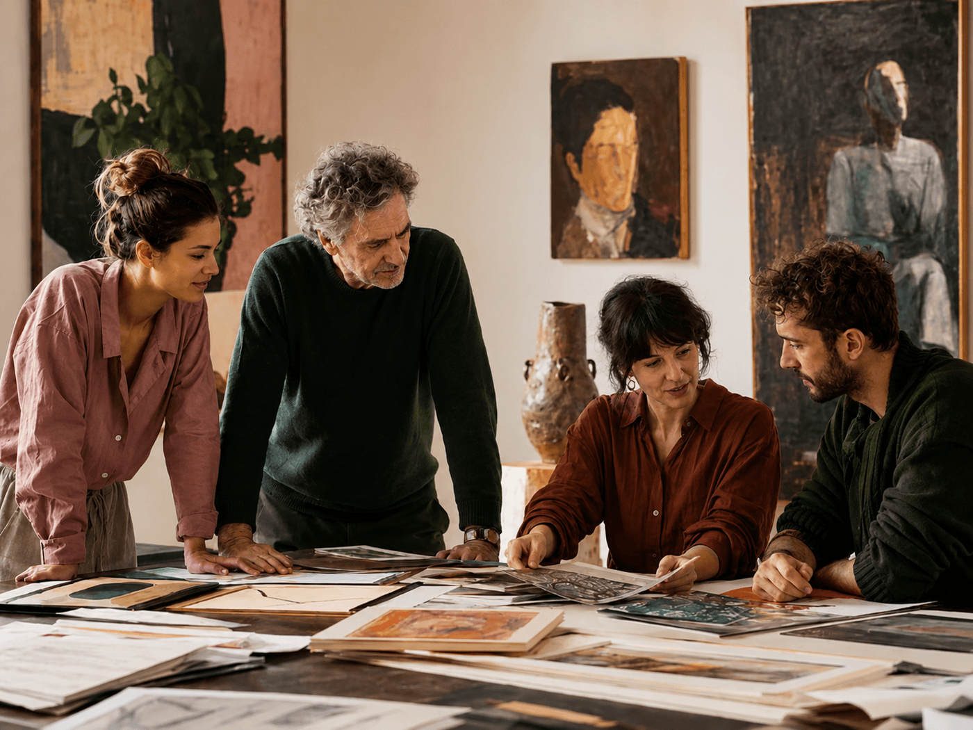 Artists collaborating
