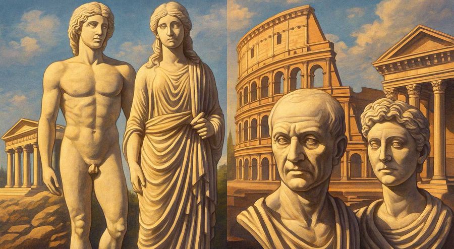 Greek Art vs Roman Art - Ideals, Techniques, and Cultural Influences