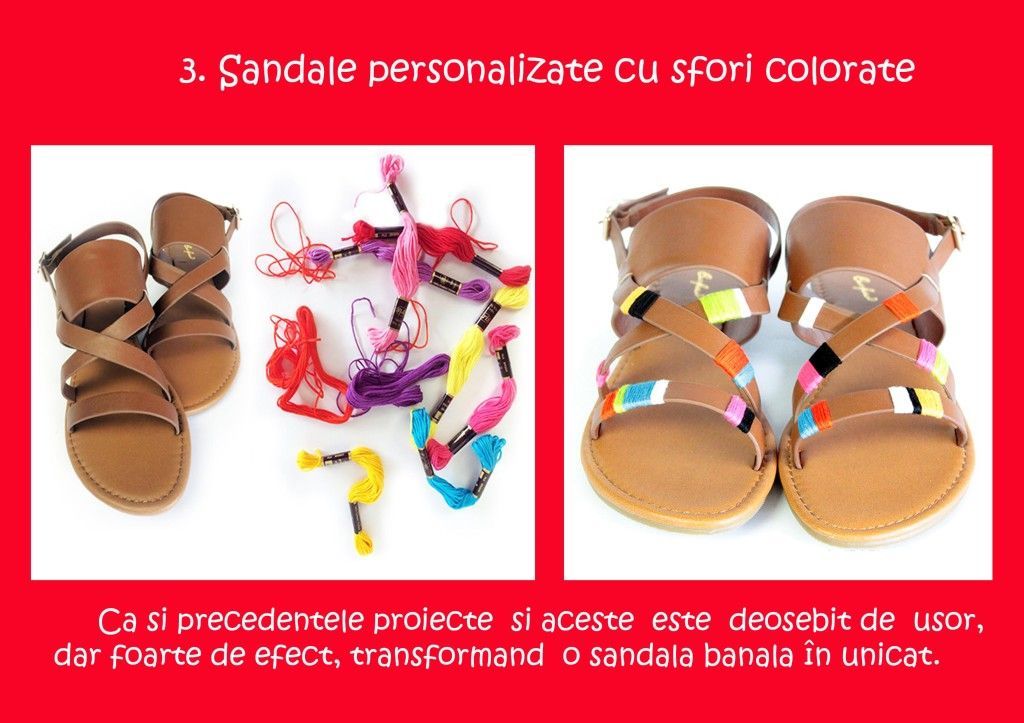 Personalized sandals with strings
