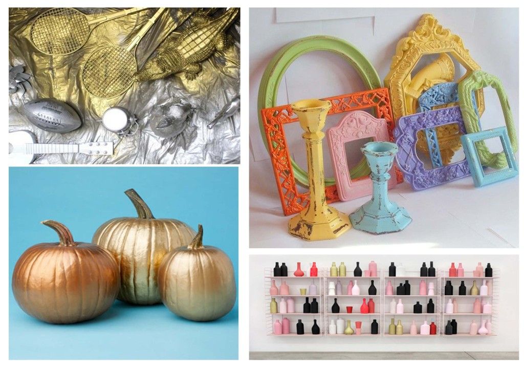 Spray painted objects
